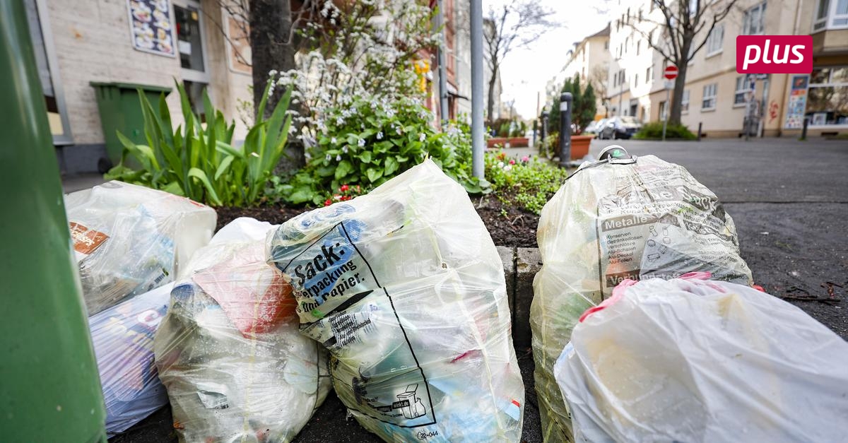 Gelbe Säcke blieben in Mainz über Ostern liegen